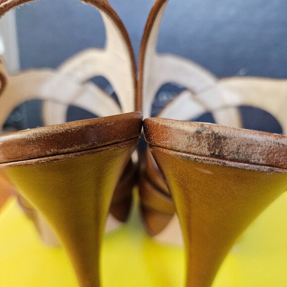 Prada Brown Leather Platform Heels - Picture 7 of 7